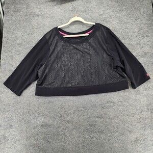 Sophie Theallet for LIVI Lane Bryant Shirt Womens 22/24 Black Crop